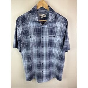 Blue Orvis Men's Size S Button Up Short Sleeve Shirt Fishing Hiking Camping